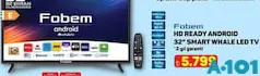 FOBEM HD READY ANDROID 32 İNÇ SMART WHALE LED TV AKILLI TELEVİZYON